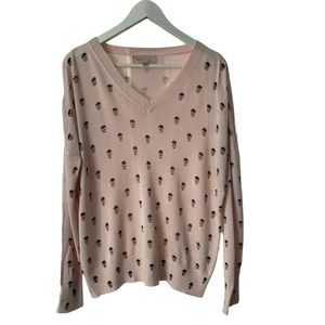 Soft Pink Skull Sweater